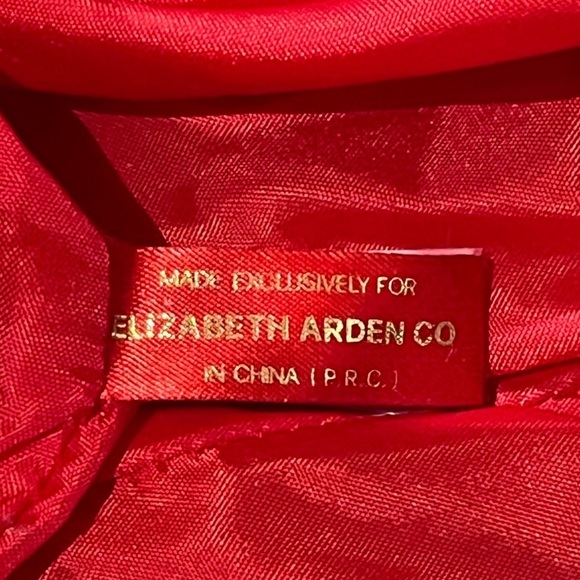 Vintage Elizabeth Arden Co. Black and Red Fold Clutch with Mirror - Picture 9 of 9